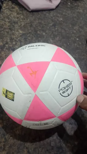 Bola futevôlei dalebol rosa e branco 