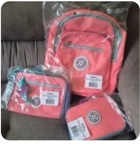 Mochila, estojo e lancheira Kippiling - Original e lacrado!
