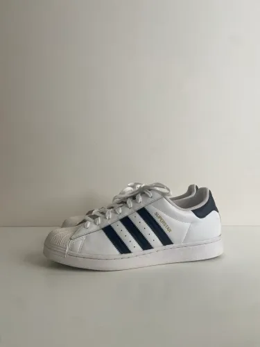 Tênis Adidas Superstar Branco/Preto - Tam. 40 (Original)
