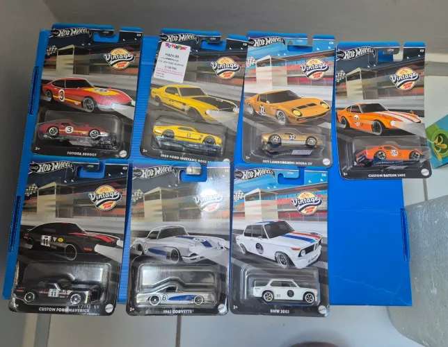 Conjuto de 7 carrinhos coleção vintage