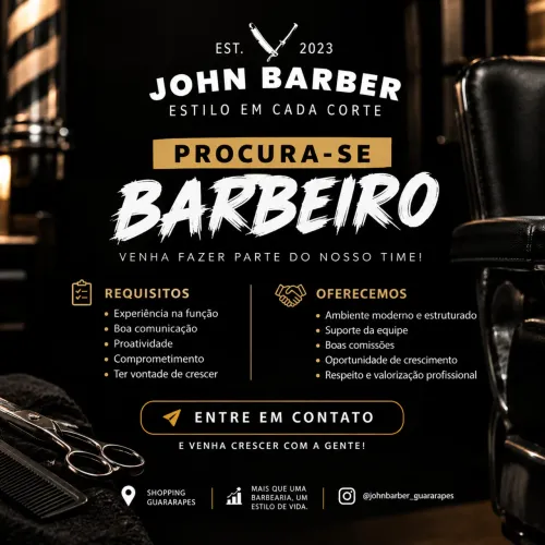 Procura-se BARBEIRO(a)