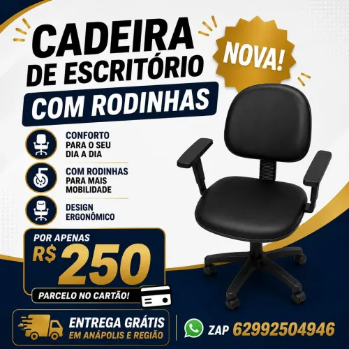 Cadeira giratória com regulagem de altura 