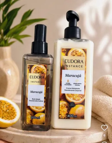 Kit Eudora Instance Maracujá Body Splash + Hidratante Corporal 