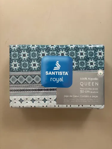 Jogo De Lençol Queen Santista Royal 4 Pcs 100% algodão 