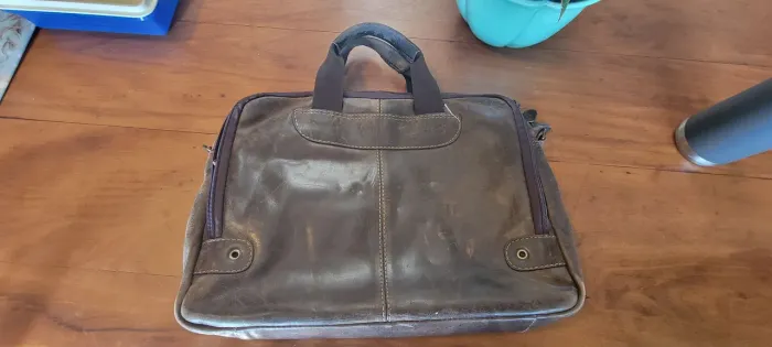 Bolsa de couro Pelica Brasil vários compartimentos / Notebook