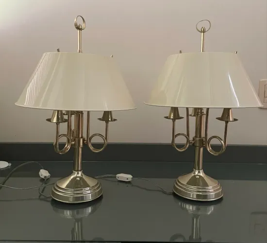 Abajur de latão vintage
