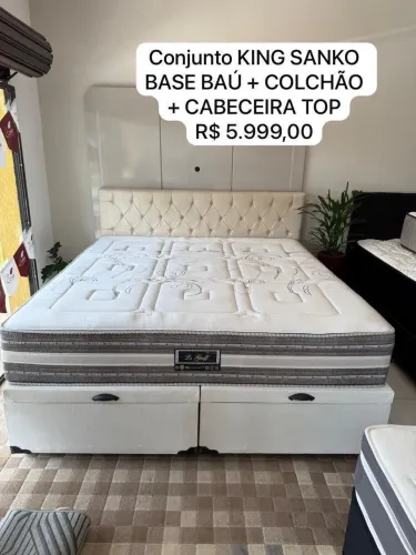 Colchão KING LE GRIFF COM BAÚ E CABECEIRA
