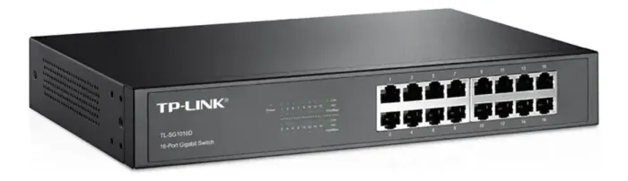TL-SG1016D Switch 16 portas 10/100/1000Mbps com Auto-Negociação portas RJ45 (Auto MDI / MD