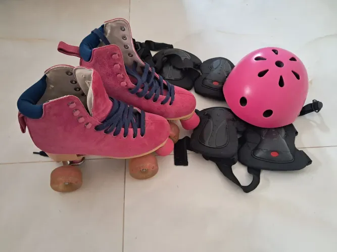 Patins 36 valor 150,   kit proteção 
