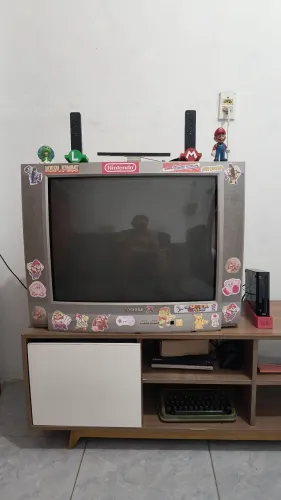 Nintendo Wii completo + acessórios + TV de tubo 29 polegadas