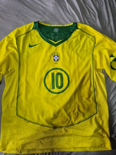 Camisa Brasil Nike Total 90 Reedição Ronaldinho Gaúcho 10 - Tamanho GGG (Original)