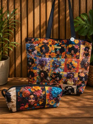 Bolsa artesanal Raízes em flor