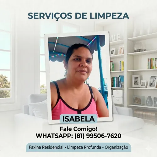 Diarista e Faxineira Isabela - LIMPEZA PESADA