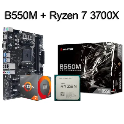 Kit placa-mãe B550 + Ryzen 7 3700X
