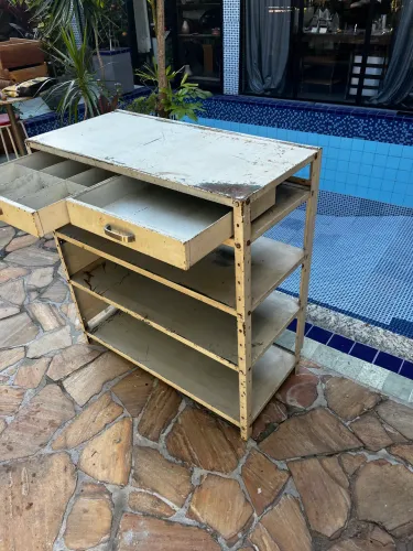 Balcão aço, 2 gavetas