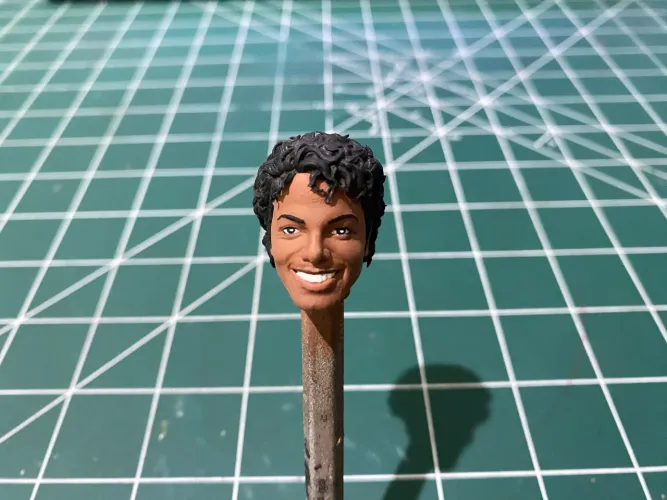 Head Michael Jackson período Thriller de resina 