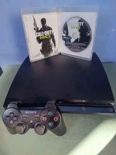 PS3 slim completo desbloq.