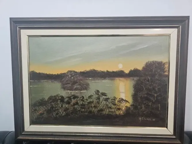 Pintura a Óleo Original (1988) - Assinada por MC Lima