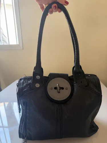 Bolsa Diesel em couro Preta 