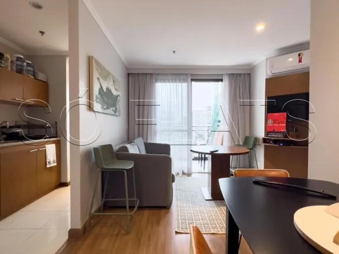 Apartamento mobiliado na Vila Olímpia com 2 dormitórios perto da Faria Lima e JK Iguatemi