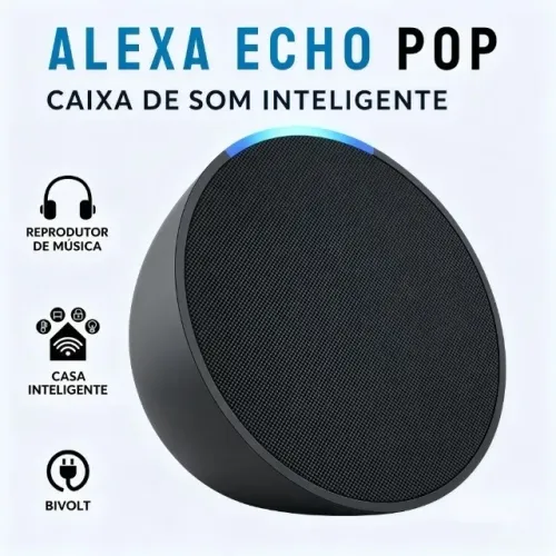 Alexa Echo Pop Com Wi-fi E Bluetooth - Cor Preto
