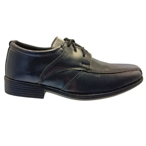 Sapato Social Infantil Meninos Elegante Sintético Ki Passo Preto 712IP
