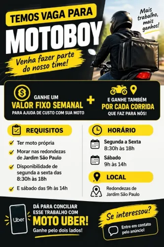 Vaga para motoqueiros 