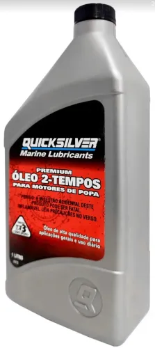 Kit com 5l Óleo de motor Quiksilver 2 tempos TC-W3 - 2 Tempos