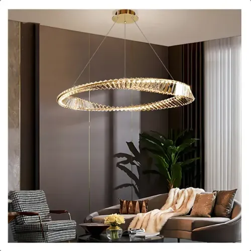 [NOVO] Pendente Lustre Voyager Hevvy Dourado Champagne LED 46W