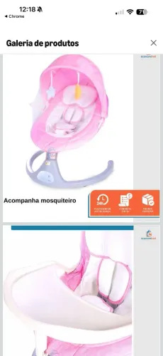 Cadeira de balanço/Repouseira para bebê 
