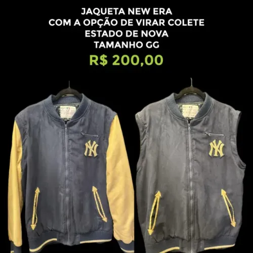 JAQUETA NEW ERA YANKEES ORIGINAL! 2 EM 1!