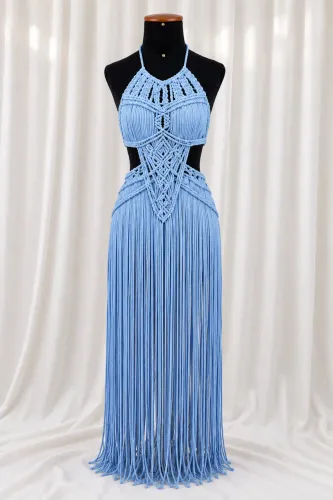 Vestidos em macramê