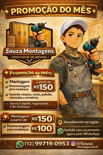 MONTADOR DE MÓVEIS SJC
