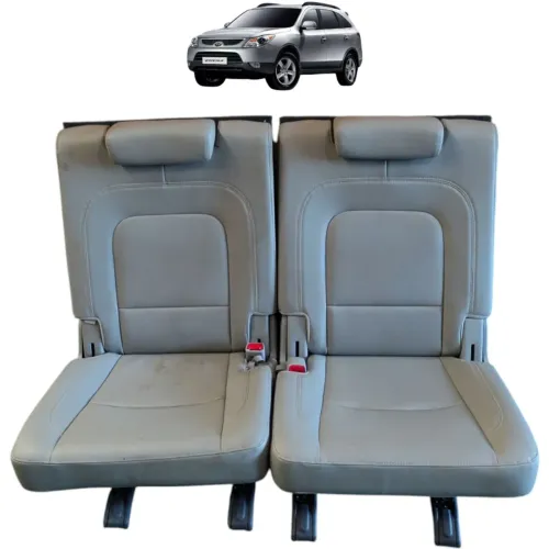 Par Banco Couro Traseiro 7 Lugar Hyundai Veracruz 2008 2012 Cinza