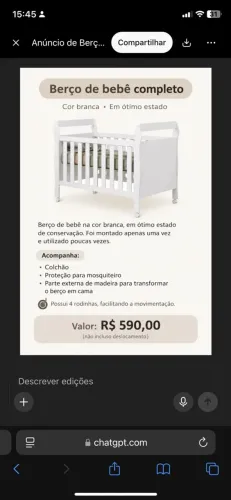 Berço infantil