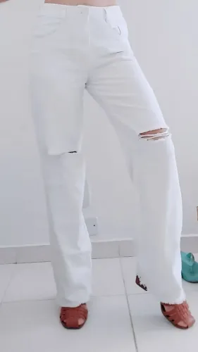 Calça Jeans Branca n°38 Feminina 