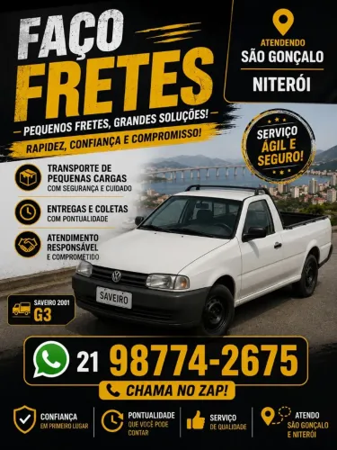 FAÇO FRETES , NITEROI SAO GONÇALO, MARICA