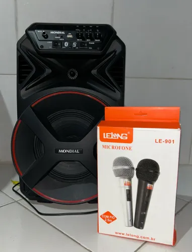 CAIXA DE SOM MONDIAL (CM-250) COM MICROFONE