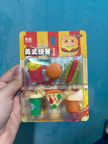 Kit 6 Borrachas Fast Food Ansheng
