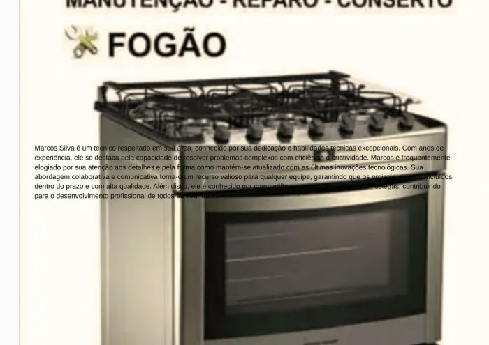 Consertos e manutenção de fogões industrial e residencial