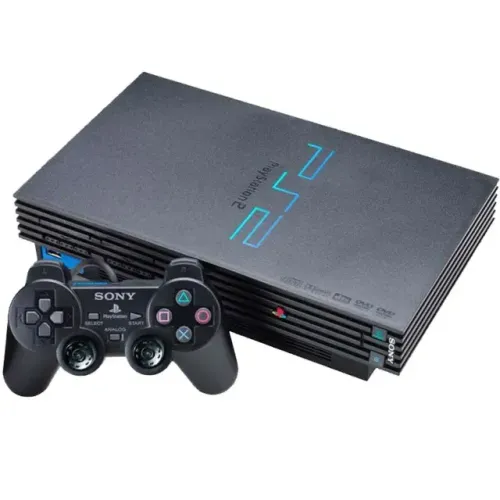PS2 Playstation FAT com leitor de discos funcionando e desbl0queado + controle original