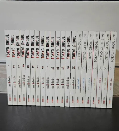 Coleção completa mangás Tokyo Ghoul - 1 a 14 + Re 1 a 7