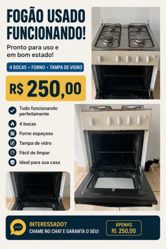 Fogão 4 bocas 