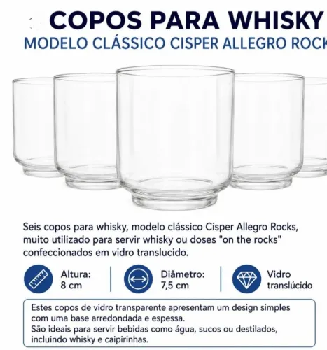 COPOS CISPER - LINHA ALLEGRO ROCKS - 12 UNIDs. = $ 65,00 (NÃO FAÇO ENTREGAS)