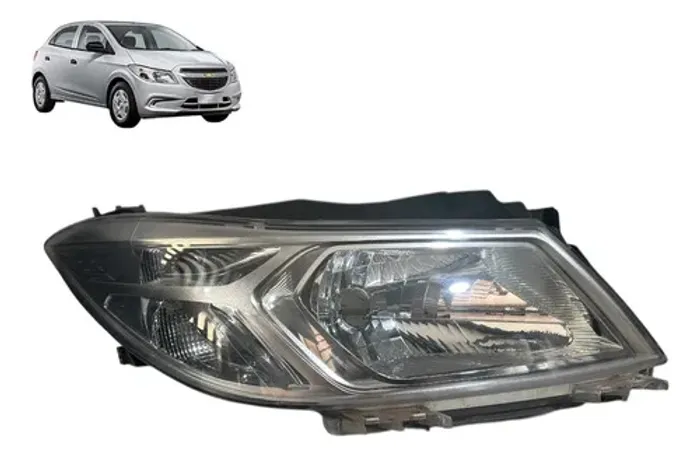 Farol Onix Lt 2012 2013 2014 2015 Cromado Direito Original Direito/passageiro