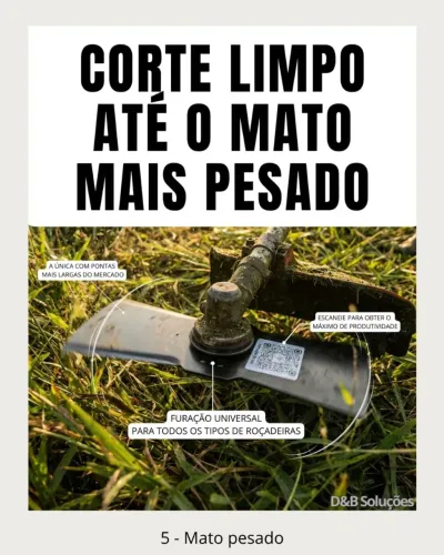 5 lâminas de roçadeira D&B 0 Adapt