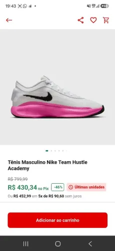 Tênis Nike Team Hustle Academy