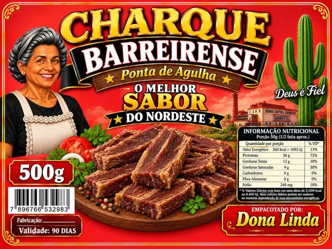Charque Barreirense 500g ponta de agulha fardo R$380,00