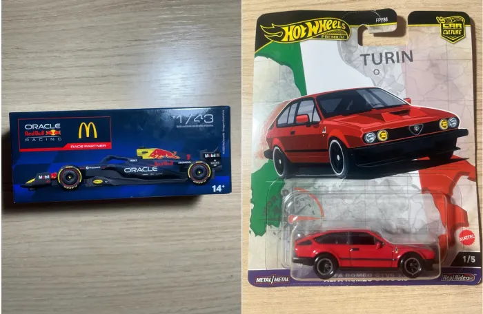 Miniatura F1 Formula 1 Mcdonalds 1/43 Red Bull + 1 Hot Wheels