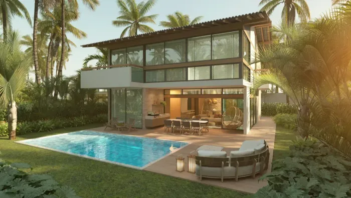 Apartamentos/casas com piscina privativa na Praia dos Carneiros! Lazer completo | Alto Pad